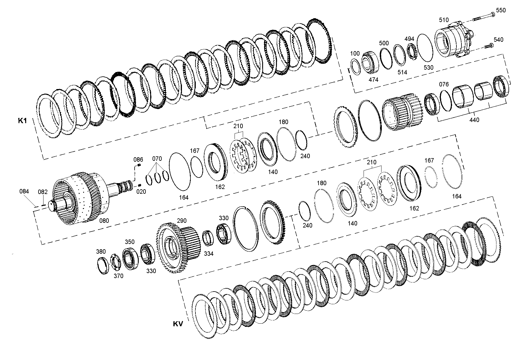 drawing for FARESIN 61002115O - INTERMEDIATE BRAKE DISC (figure 1)
