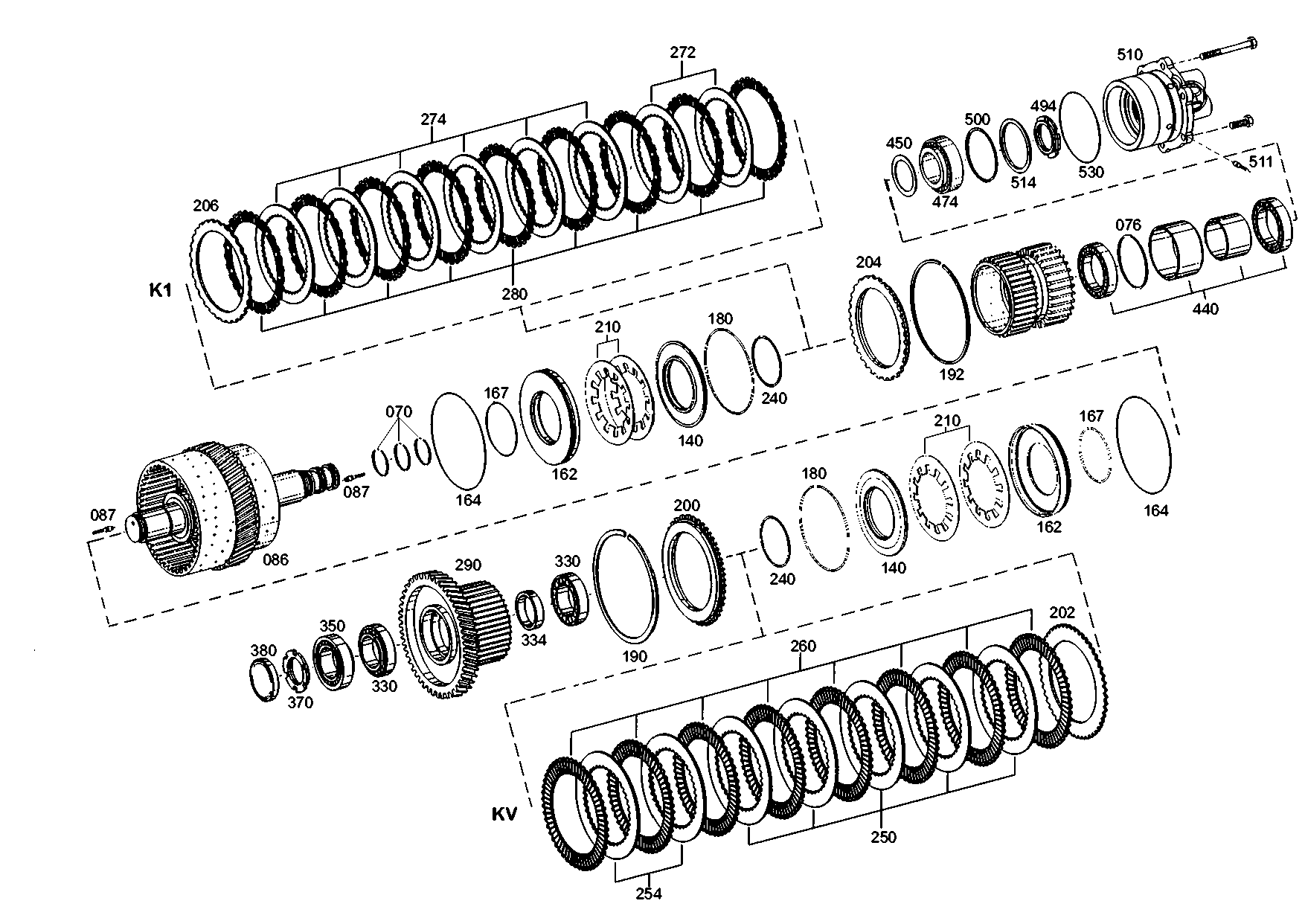 drawing for JOHN DEERE T196794 - OUTER CLUTCH DISK (figure 1)