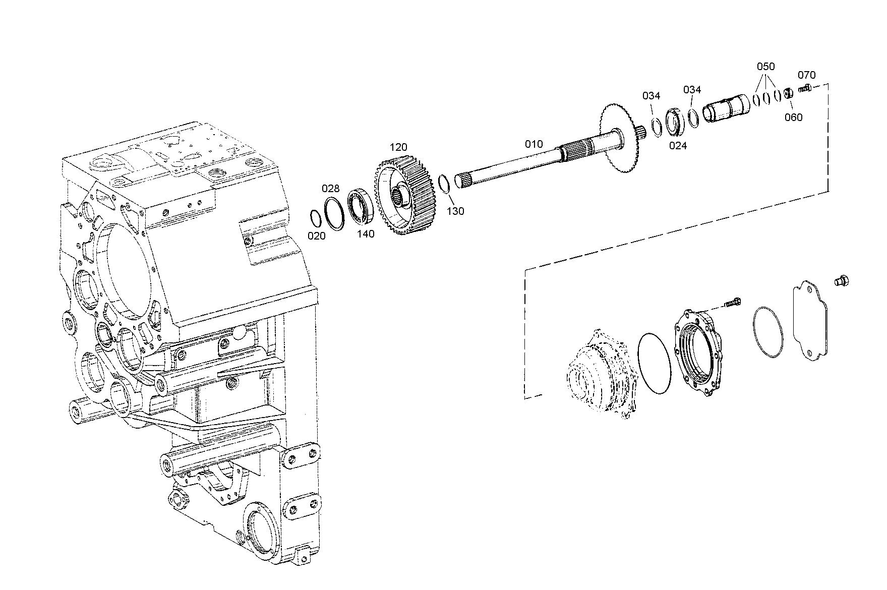 drawing for JOHN DEERE T196795 - SHAFT (figure 1)