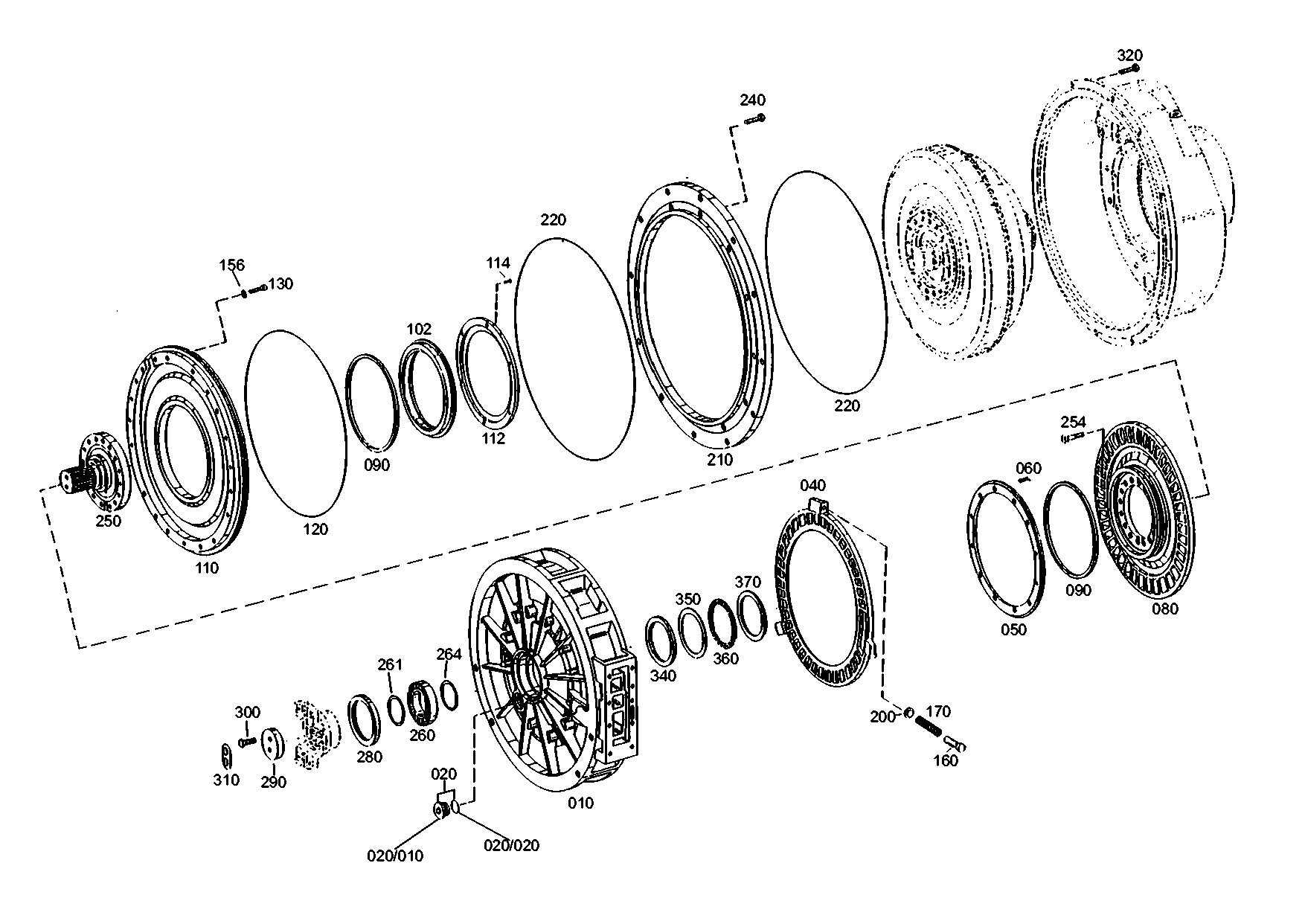 drawing for JOHN DEERE AT334945 - STATOR RING (figure 2)