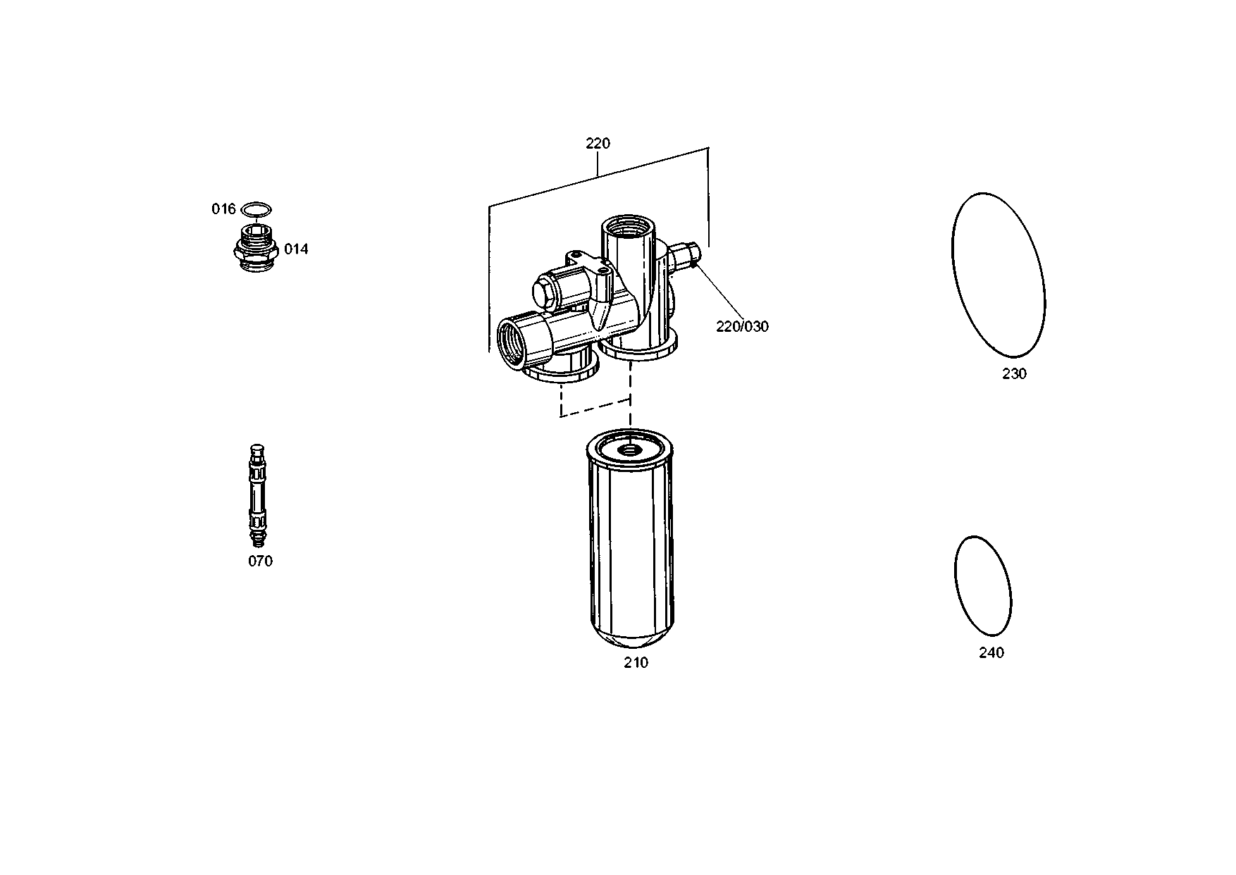 drawing for DOOSAN K9000014 - FILTER HEAD (figure 3)