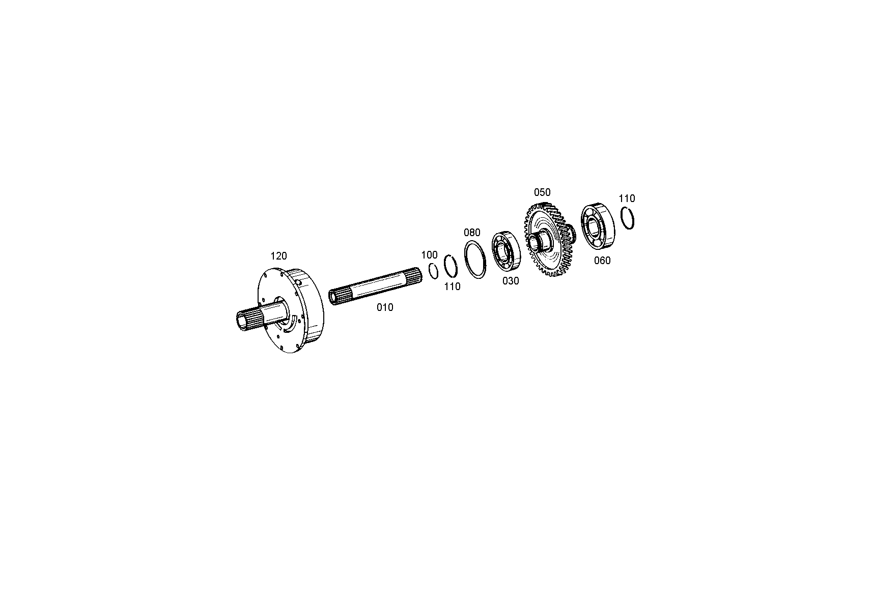 drawing for MANNESMANN-DEMAG BAUMASCHINEN 6089258 - PISTON RING (figure 1)