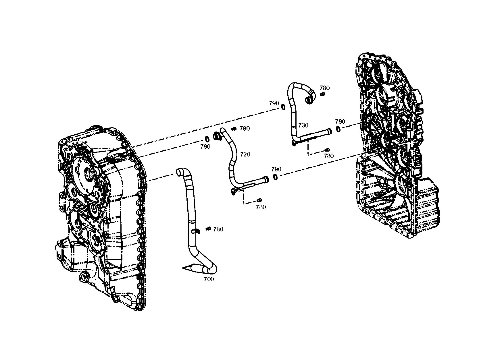 drawing for JCB 550/43165 - OIL TUBE (figure 2)