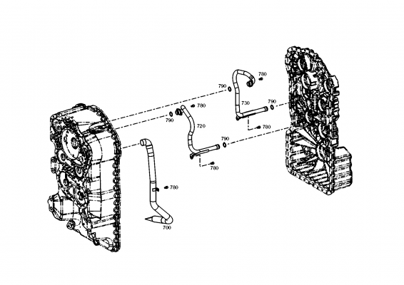 drawing for JCB 550/43164 - OIL TUBE (figure 4)