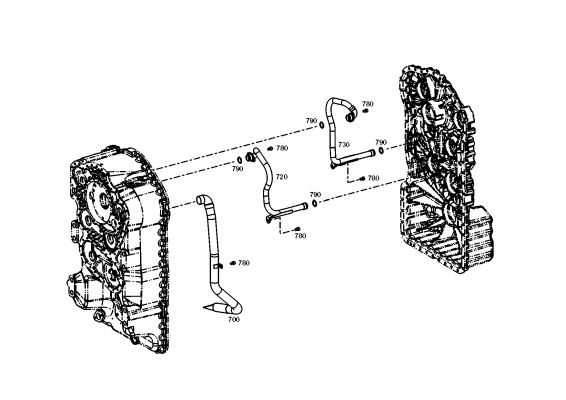 drawing for JCB 550/43165 - OIL TUBE (figure 4)