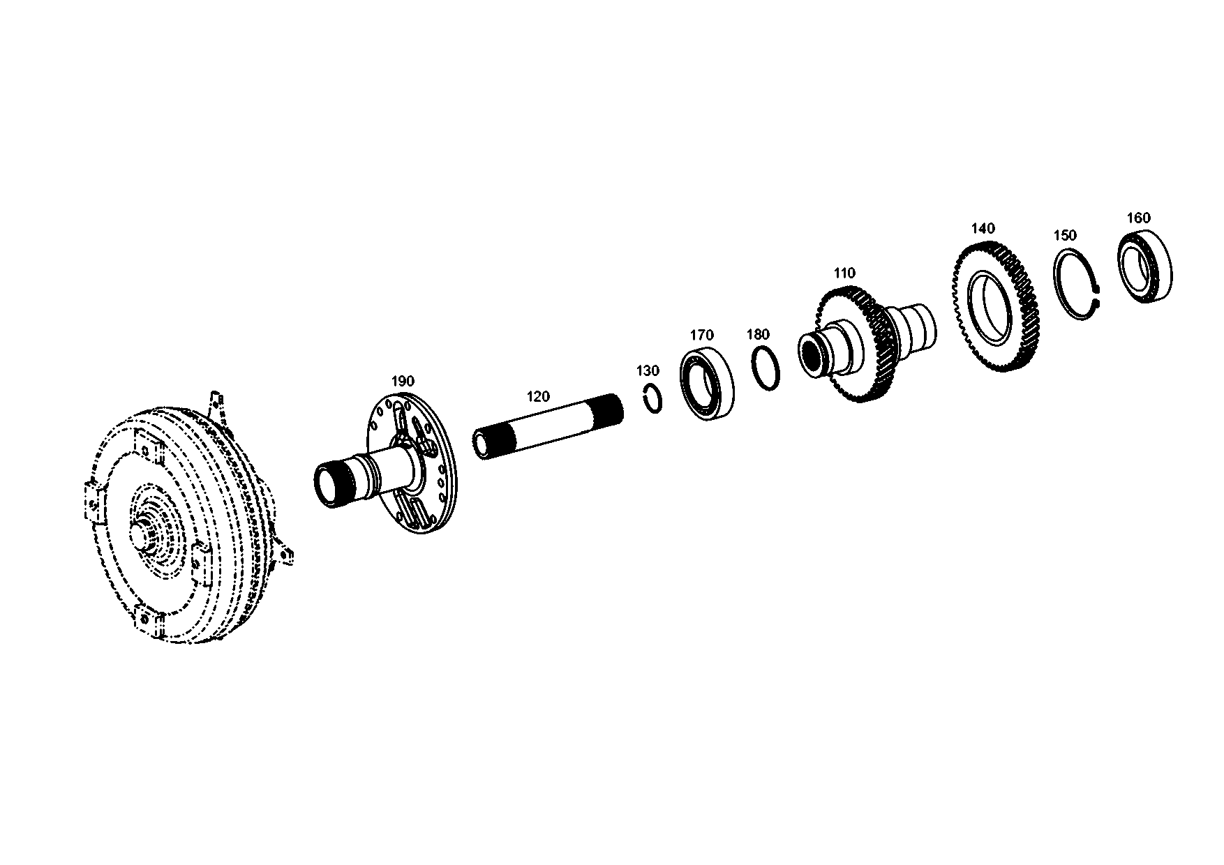 drawing for CNH NEW HOLLAND 333/Y0208 - STATOR SHAFT (figure 3)