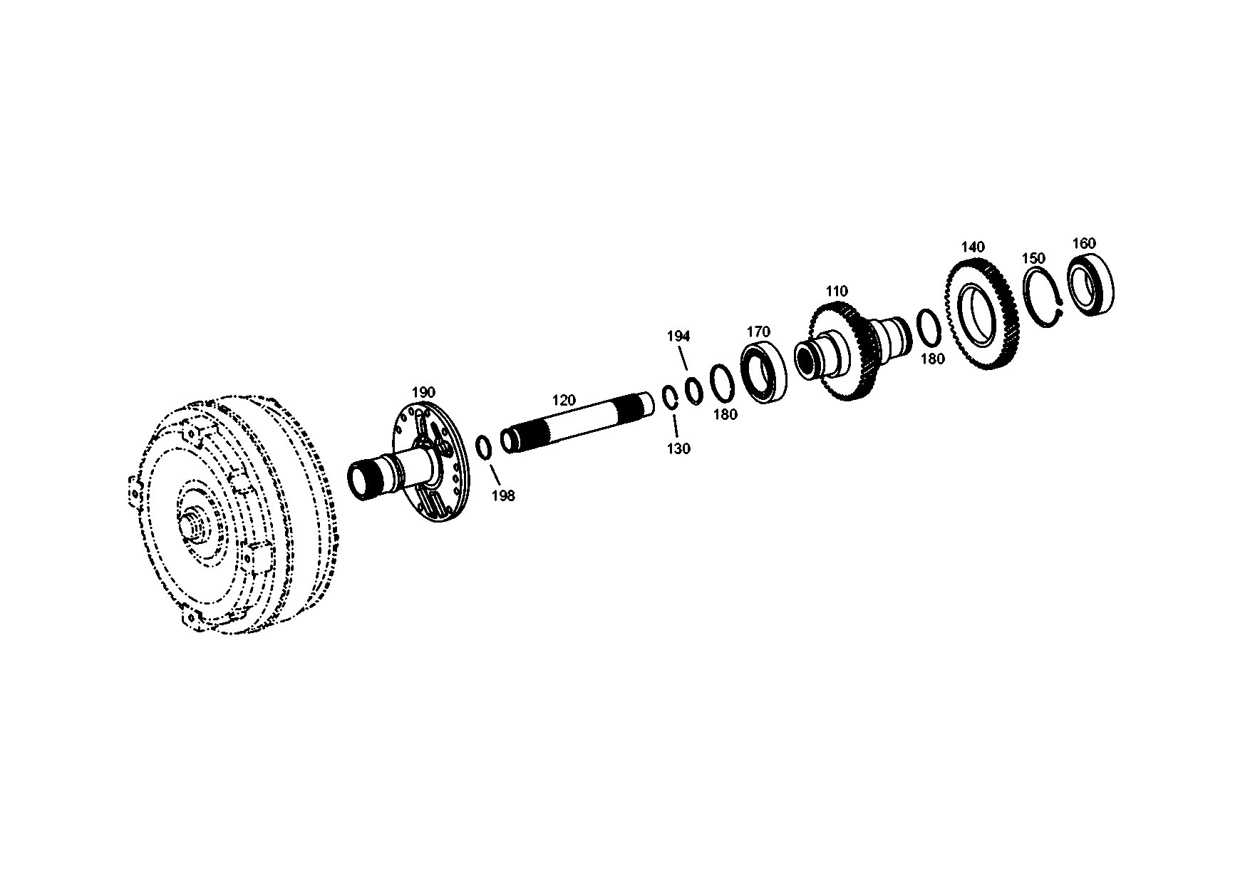 drawing for CNH NEW HOLLAND 333/Y0208 - STATOR SHAFT (figure 5)