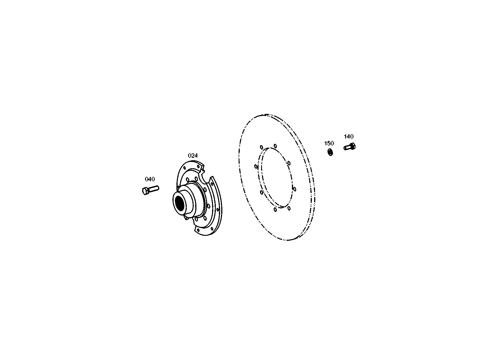 drawing for HYDREMA 7001577 - OUTPUT FLANGE (figure 2)