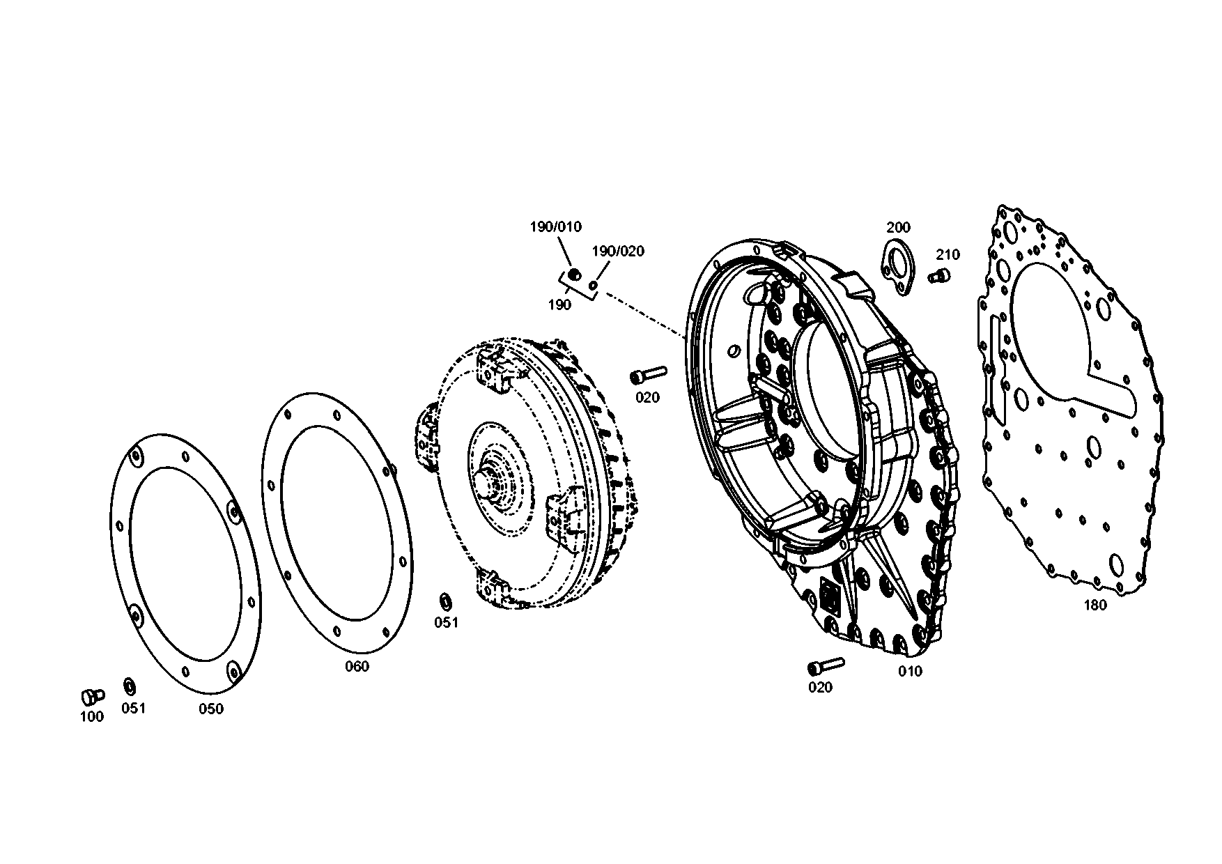 drawing for LIUGONG 852011070 - FLEX PLATE (figure 1)