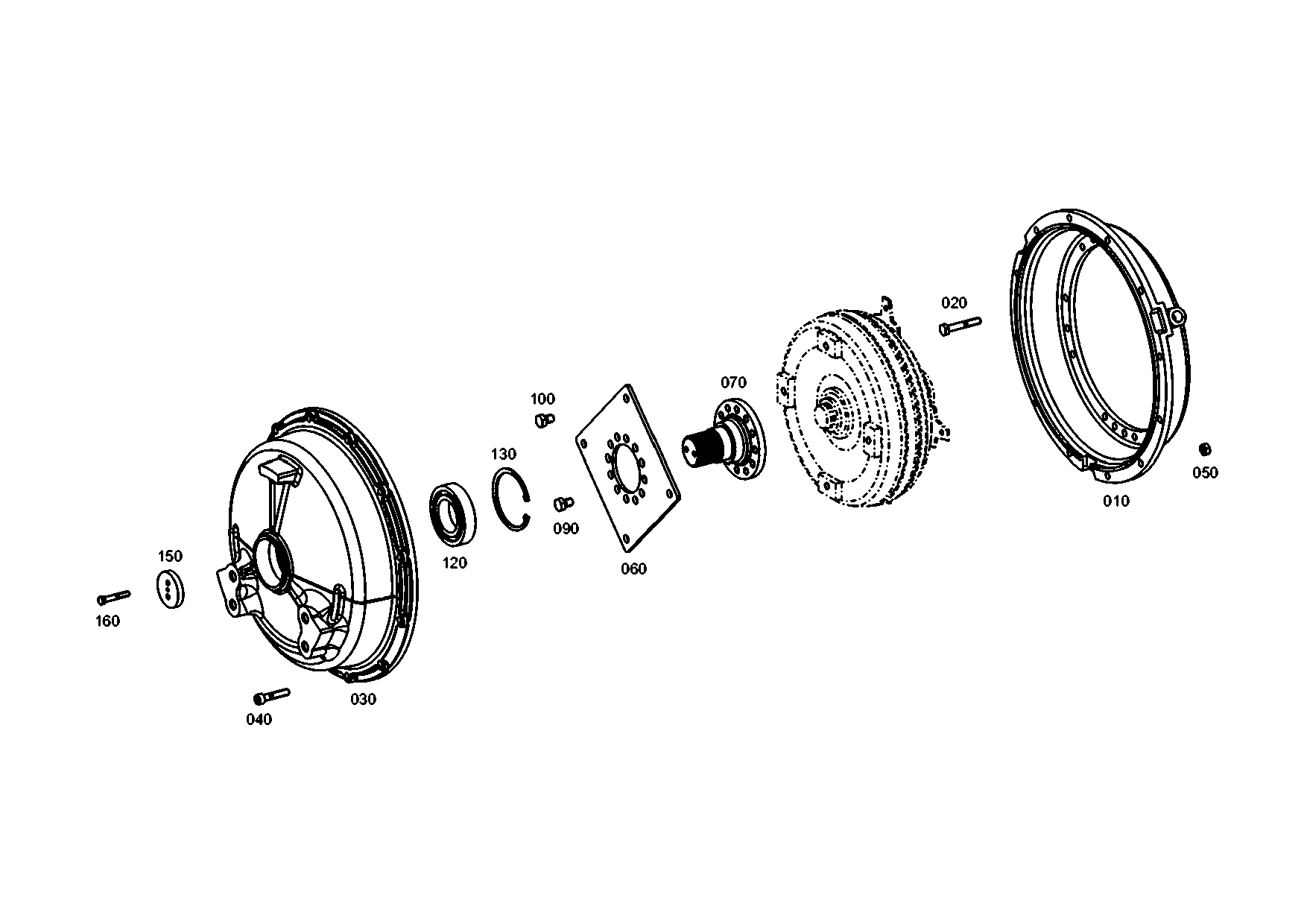 drawing for JOHN DEERE T179276 - CONVERTER BELL (figure 1)