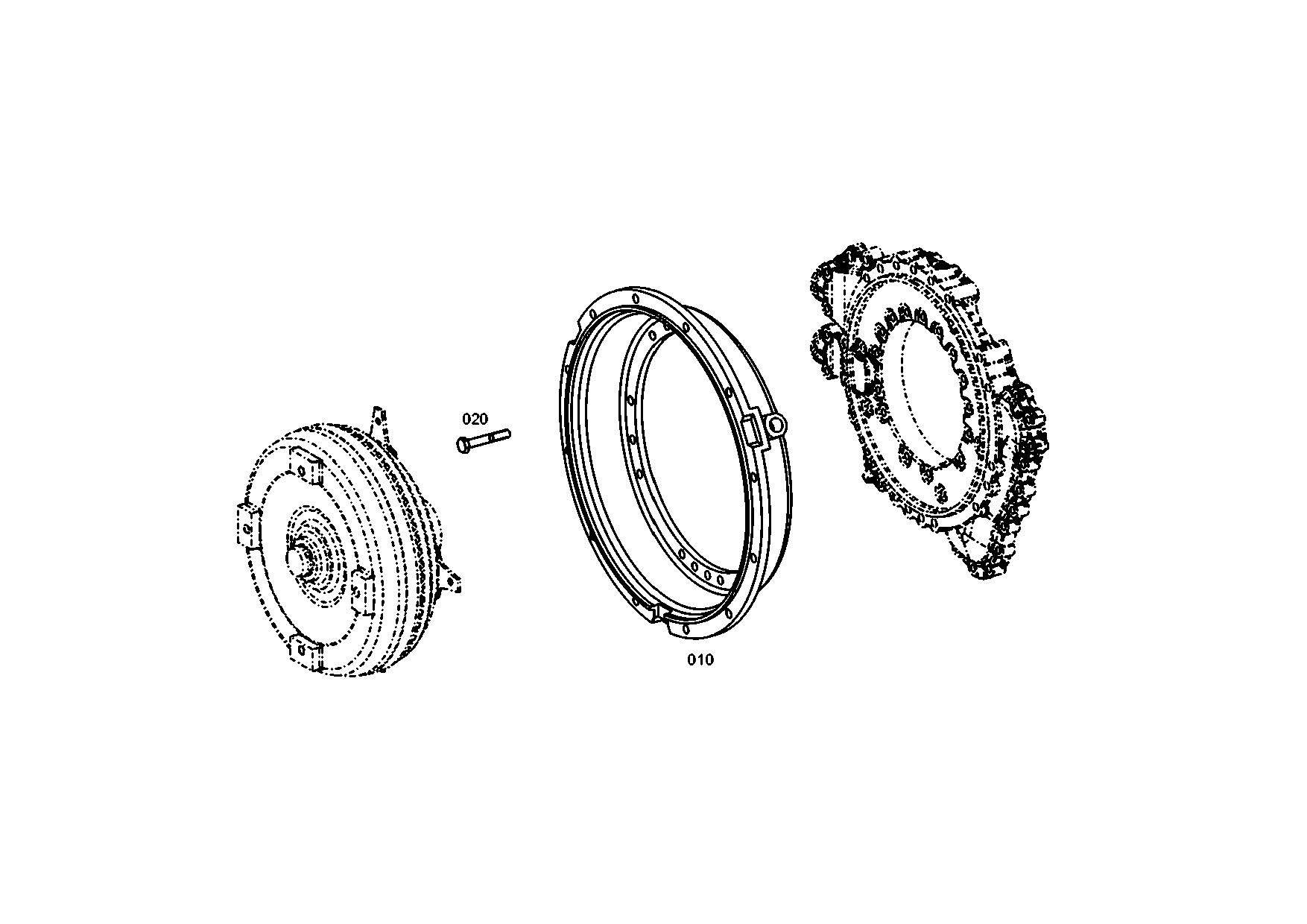 drawing for JOHN DEERE T168373 - CONVERTER BELL (figure 2)