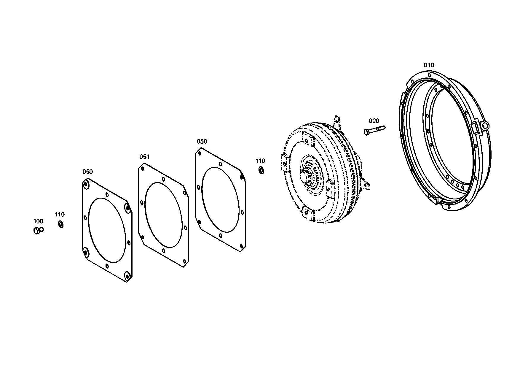 drawing for JCB 550/43719 - THRUST WASHER (figure 4)