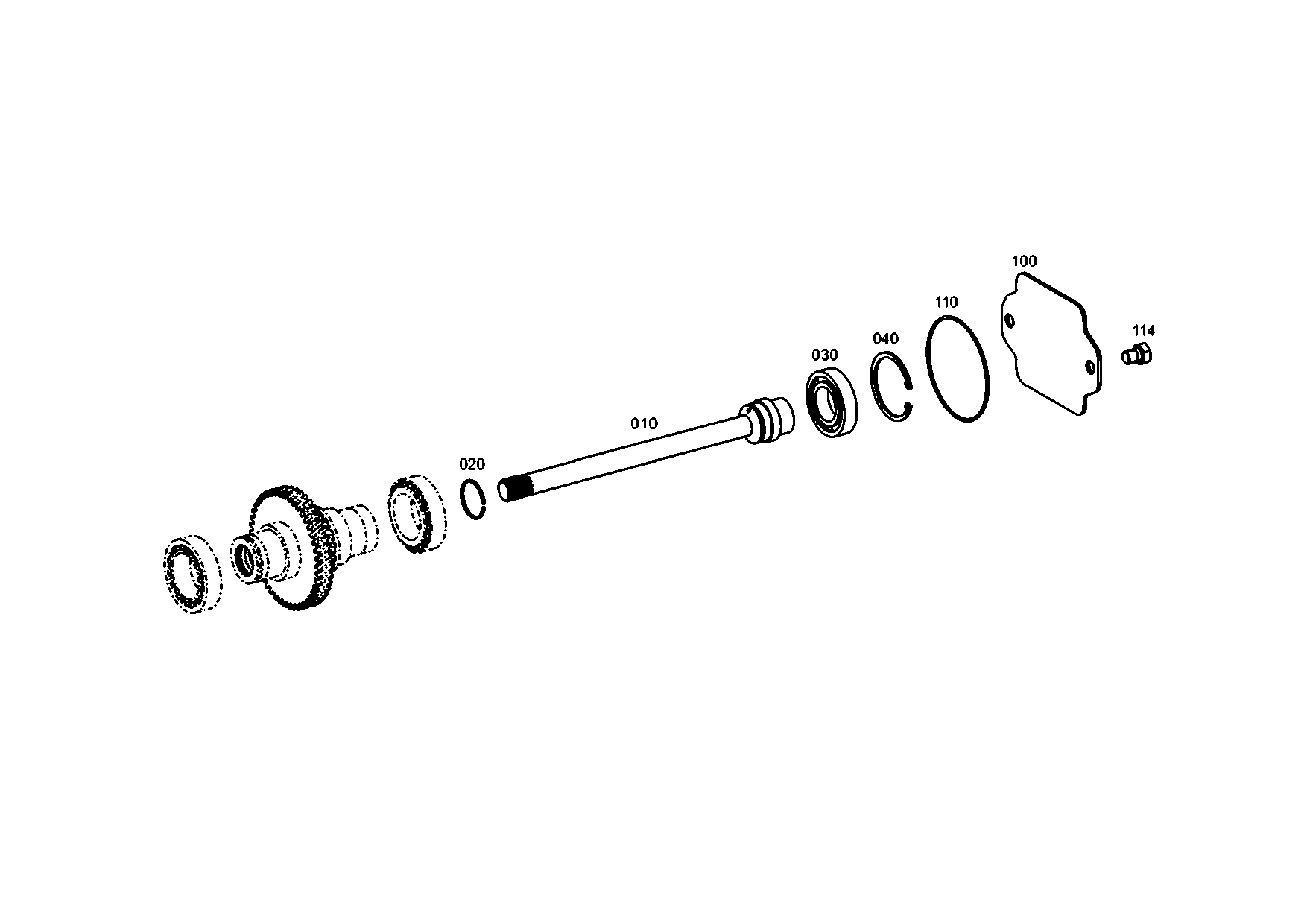 drawing for Hyundai Construction Equipment ZGAQ-01835 - SHAFT-PUMP (figure 3)