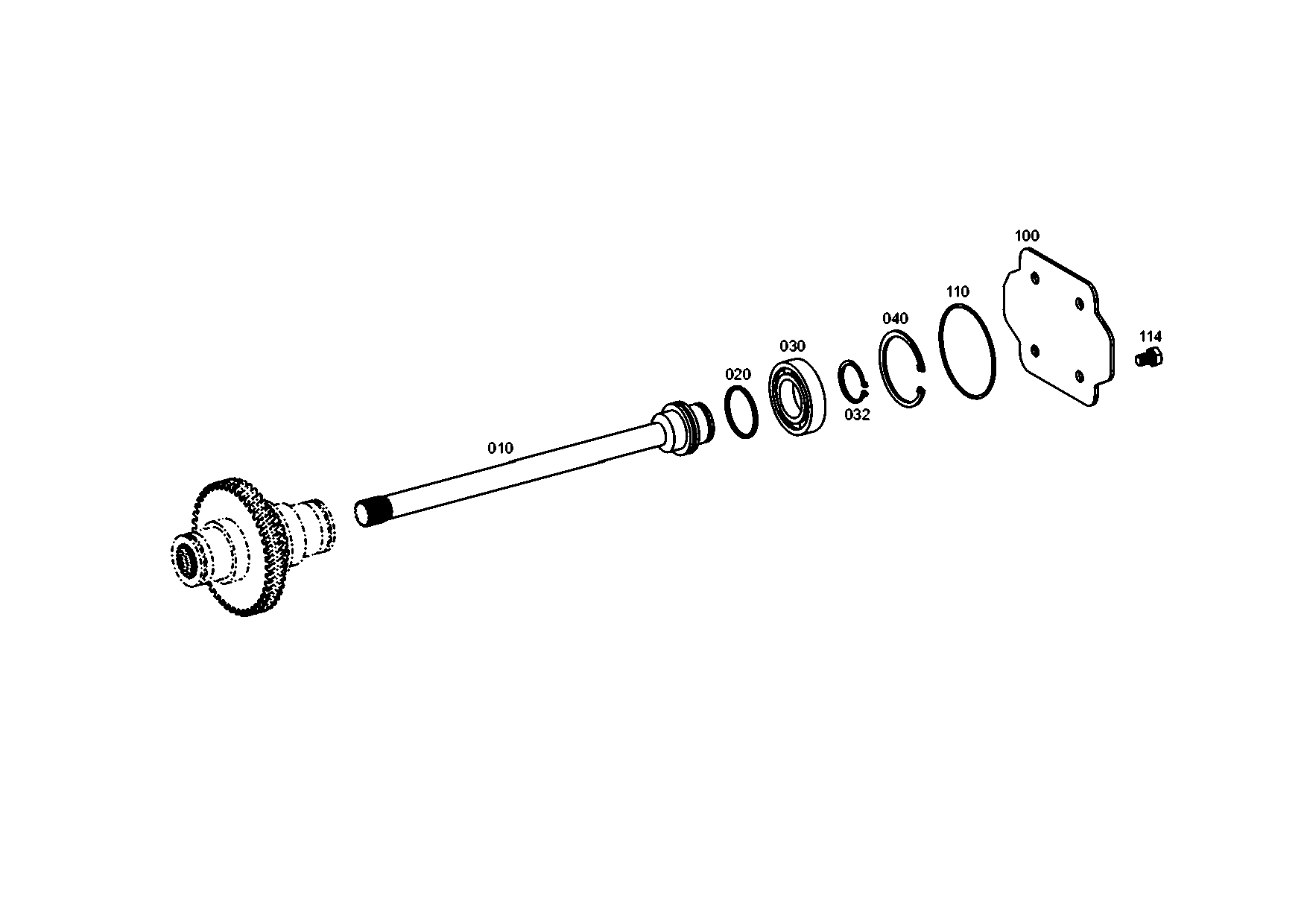 drawing for MANNESMANN-DEMAG BAUMASCHINEN 15272612 - RETAINING RING (figure 2)