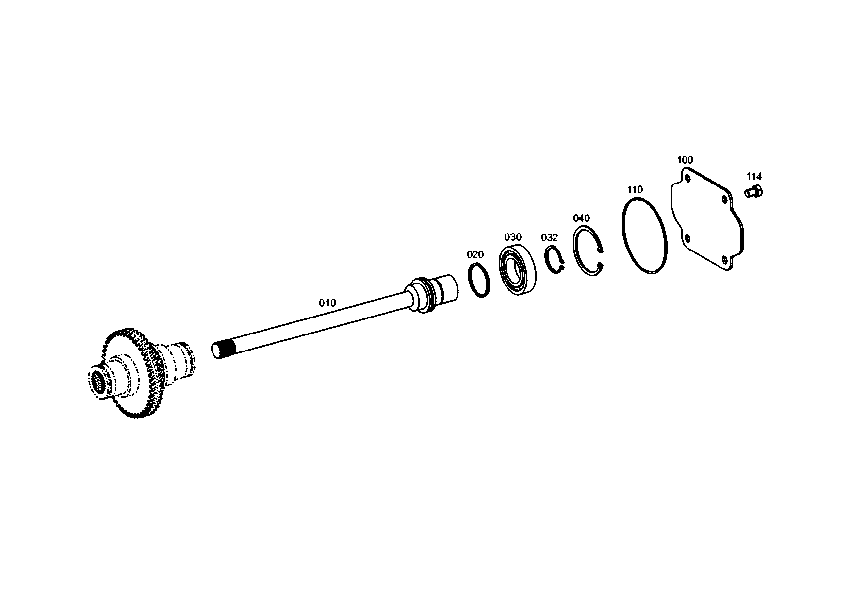 drawing for MANNESMANN-DEMAG BAUMASCHINEN 15272612 - RETAINING RING (figure 3)