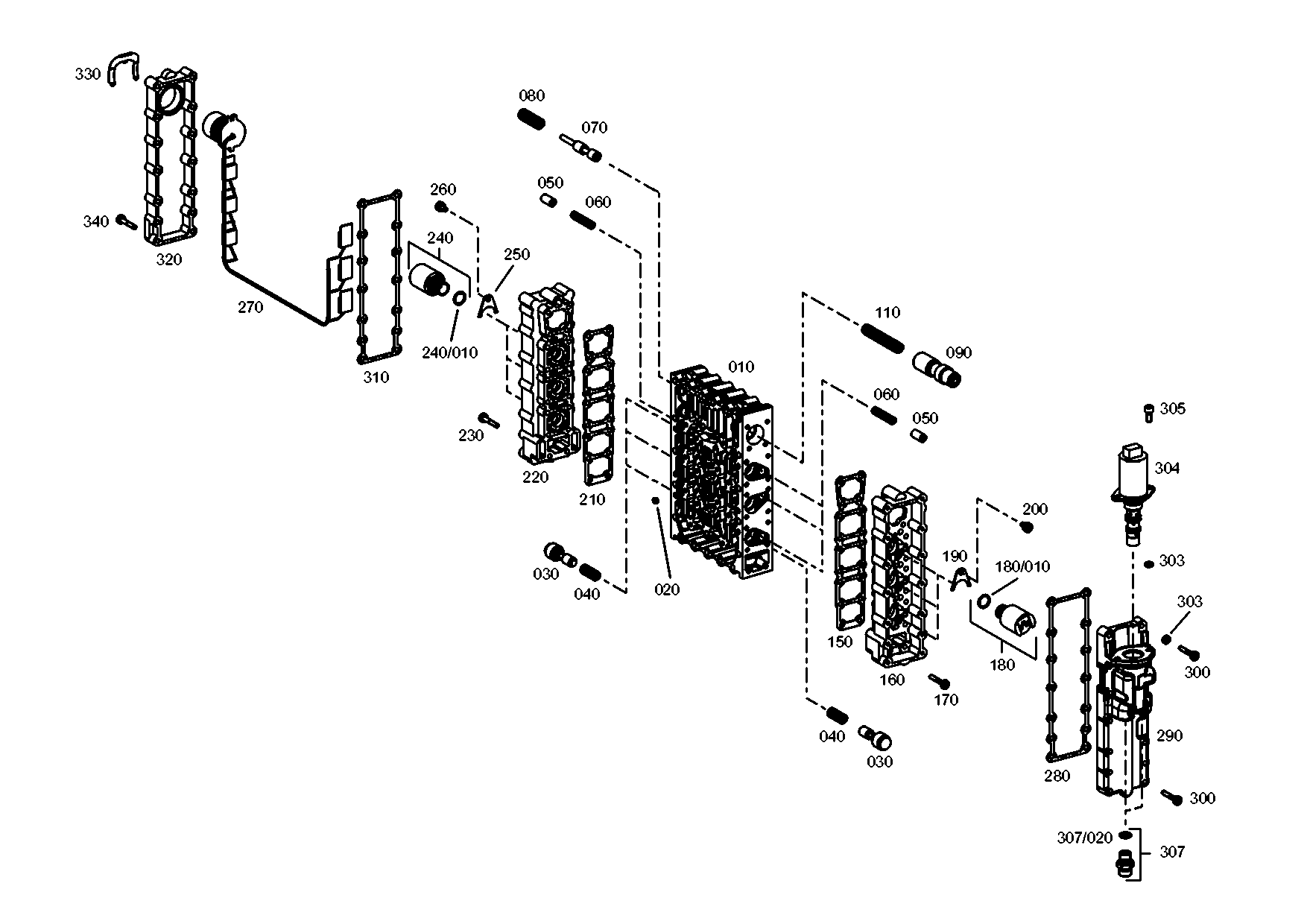 drawing for Hyundai Construction Equipment 4656-206-013 - BLOCK-VALVE (figure 5)