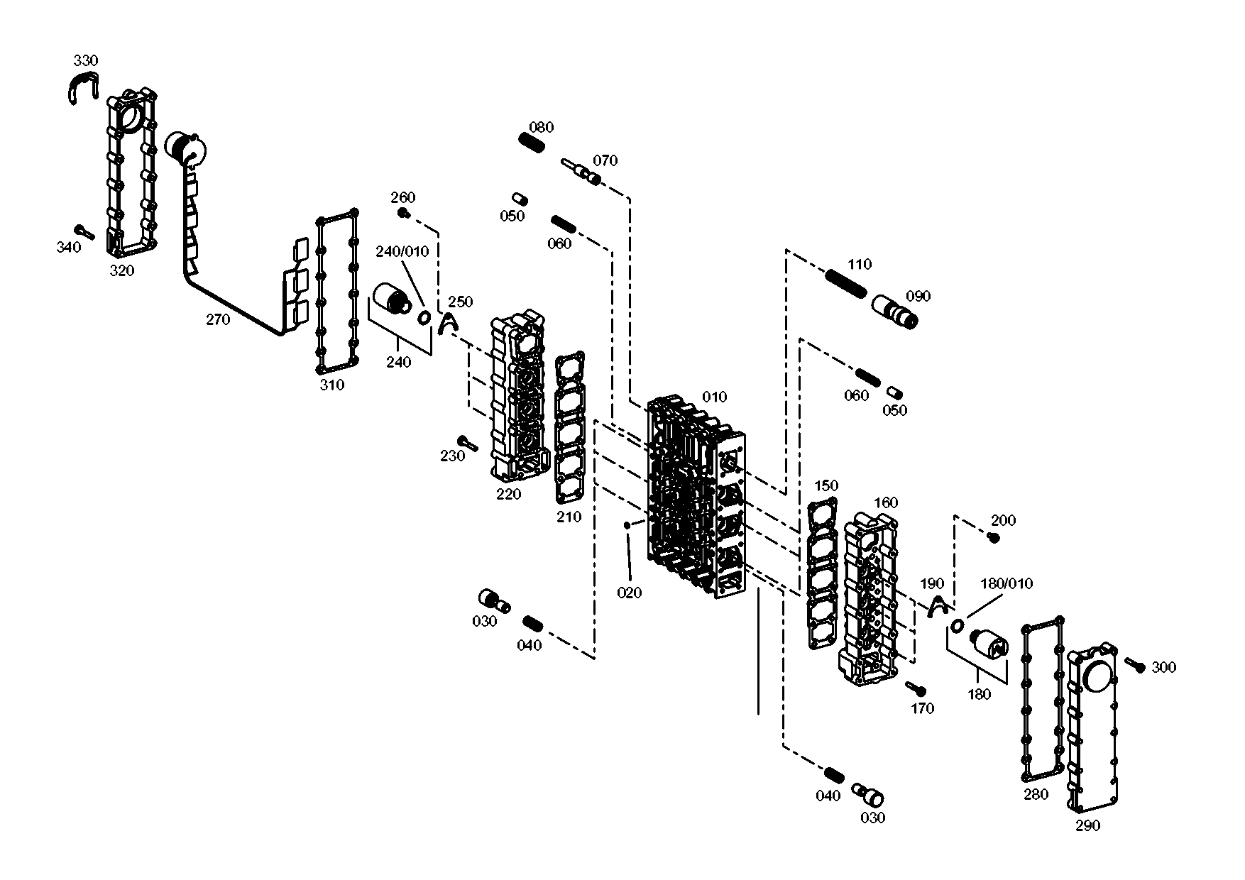 drawing for CNH NEW HOLLAND 333/Y0201 - SHIFT SYSTEM (figure 3)