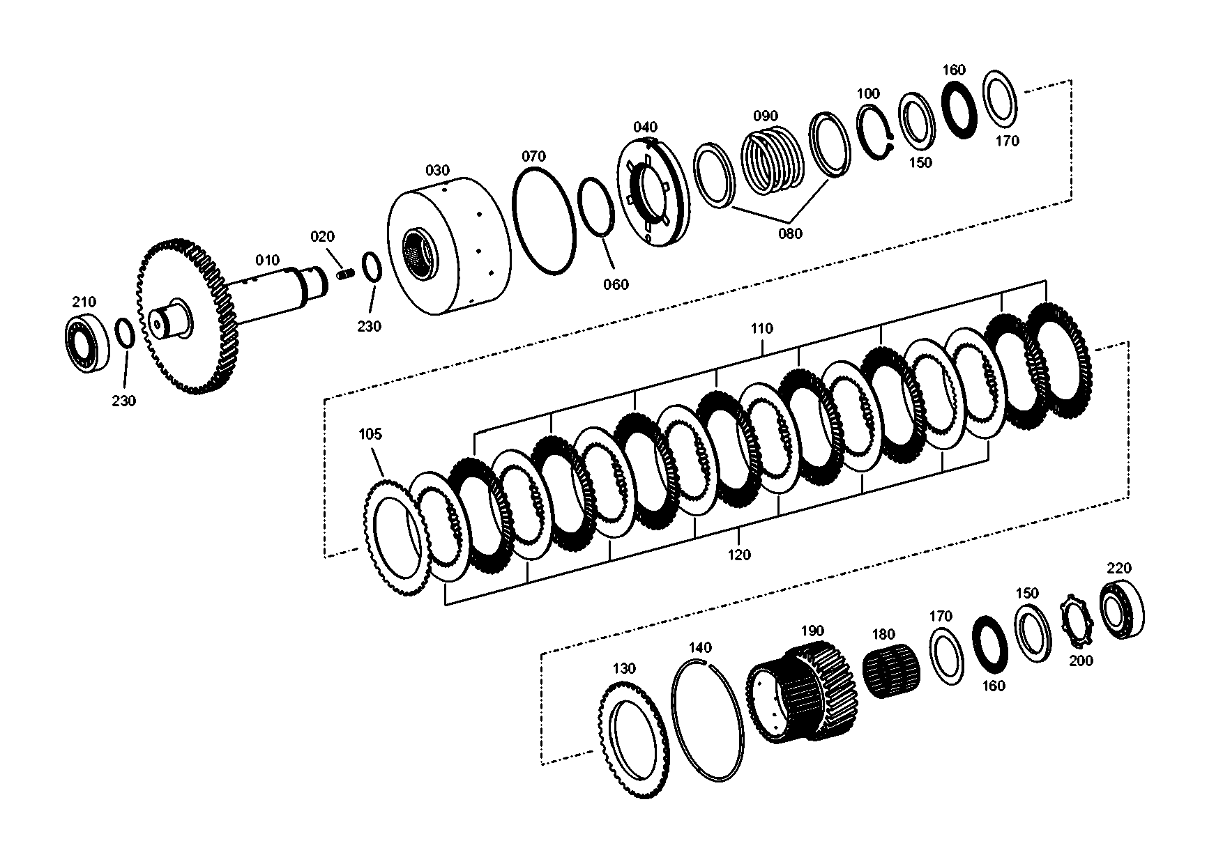 drawing for MANNESMANN-DEMAG BAUMASCHINEN 47247612 - OUTER CLUTCH DISC (figure 1)