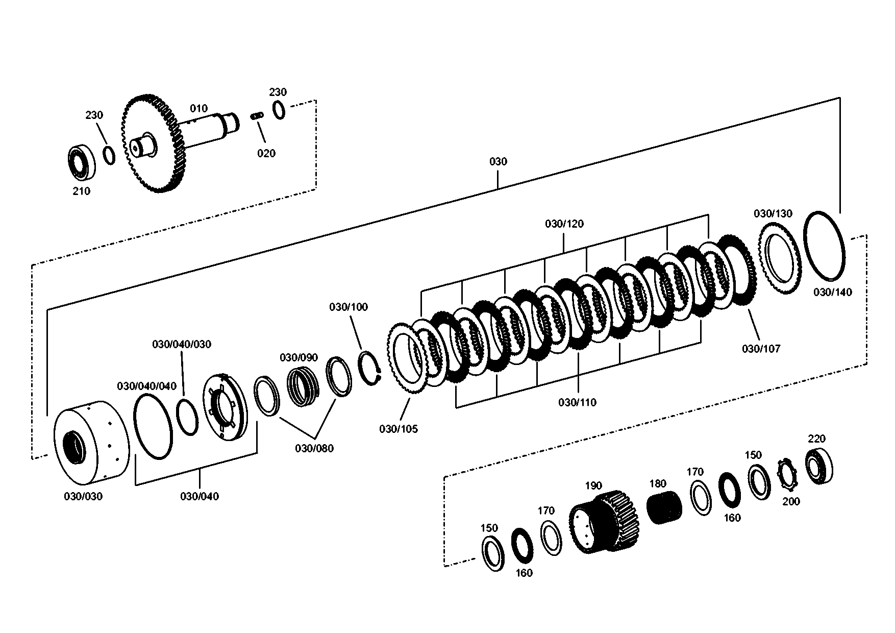 Technical drawing of AGCO 75311443 OUTER CLUTCH DISC with dimensions and layout (figure 5)