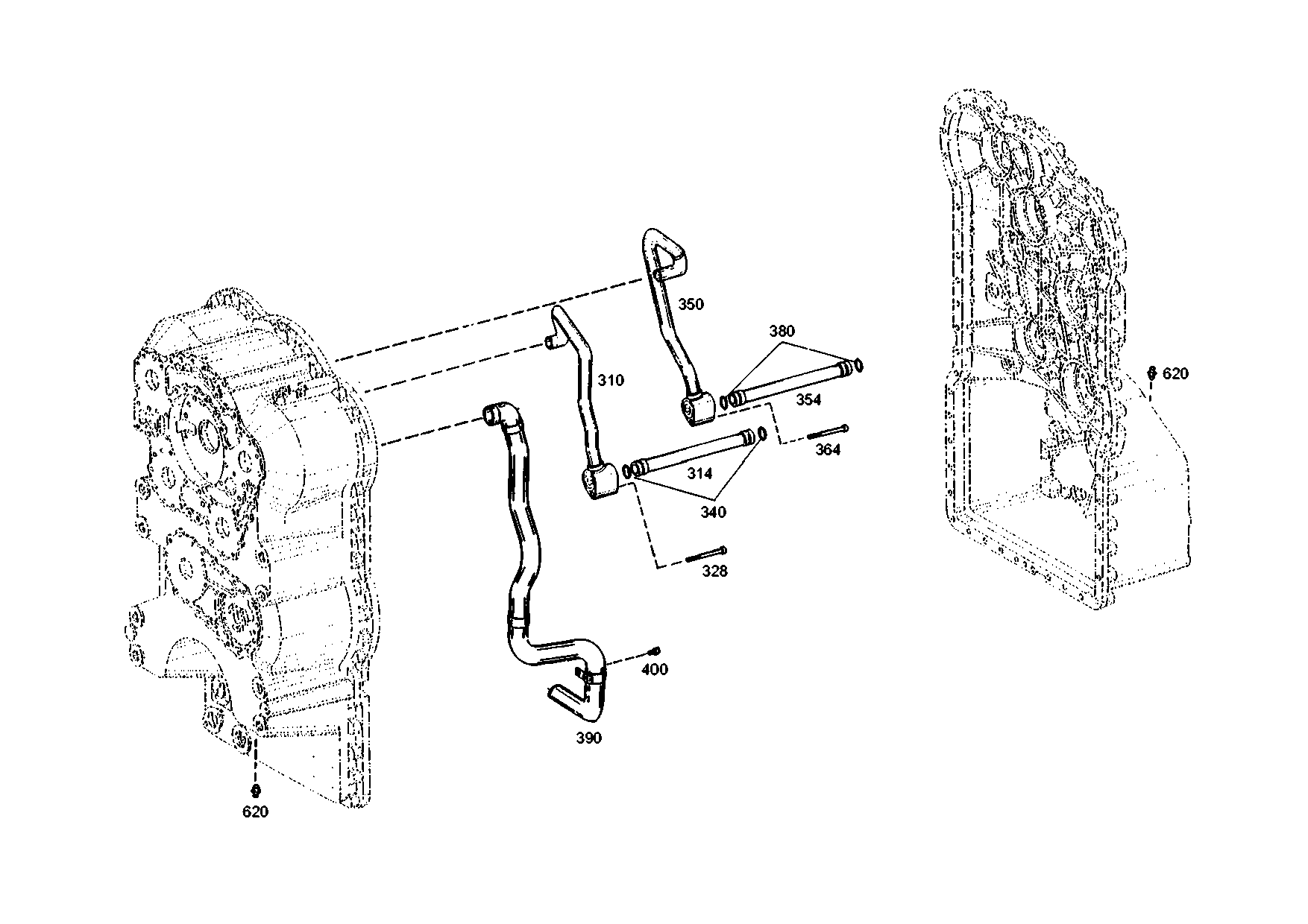 drawing for JOHN DEERE T174423 - OIL TUBE (figure 2)