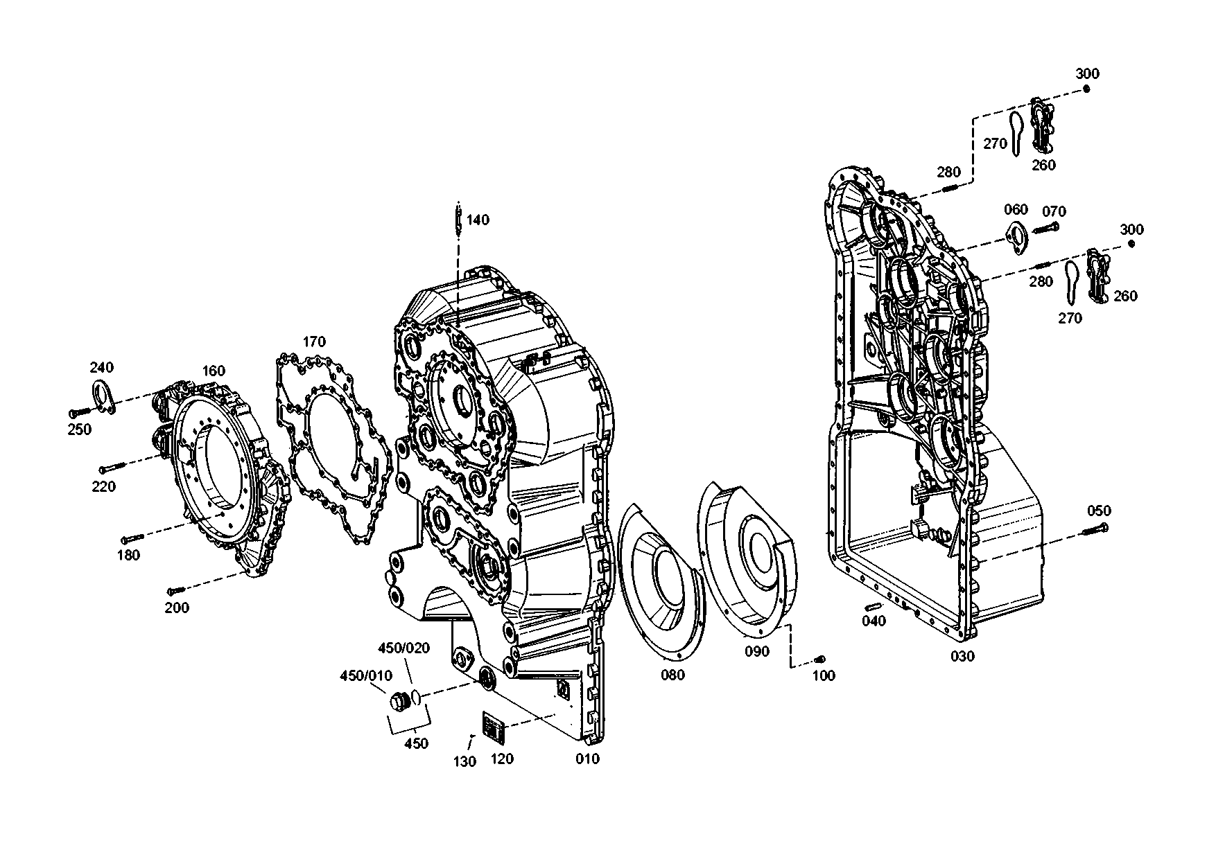 drawing for CNH NEW HOLLAND 86989648 - HOUS.REAR SECTION (figure 1)