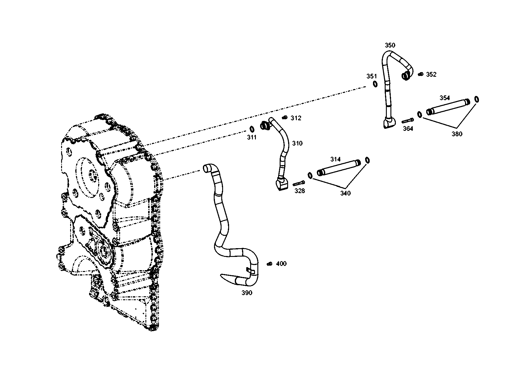 drawing for DOOSAN K9000588 - OIL TUBE (figure 2)