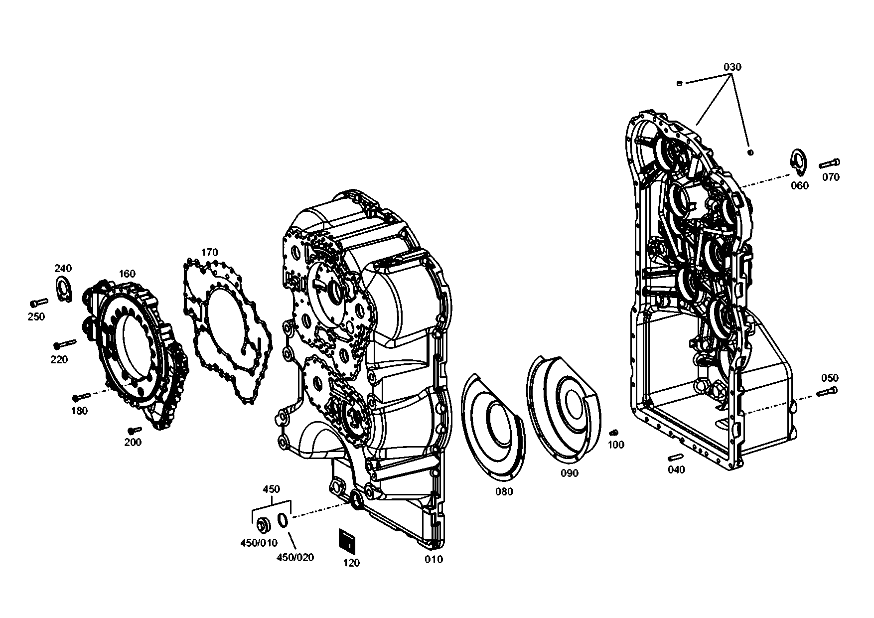 drawing for Hyundai Construction Equipment ZGAQ-04089 - HOUSING-GEARBOX RR (figure 4)