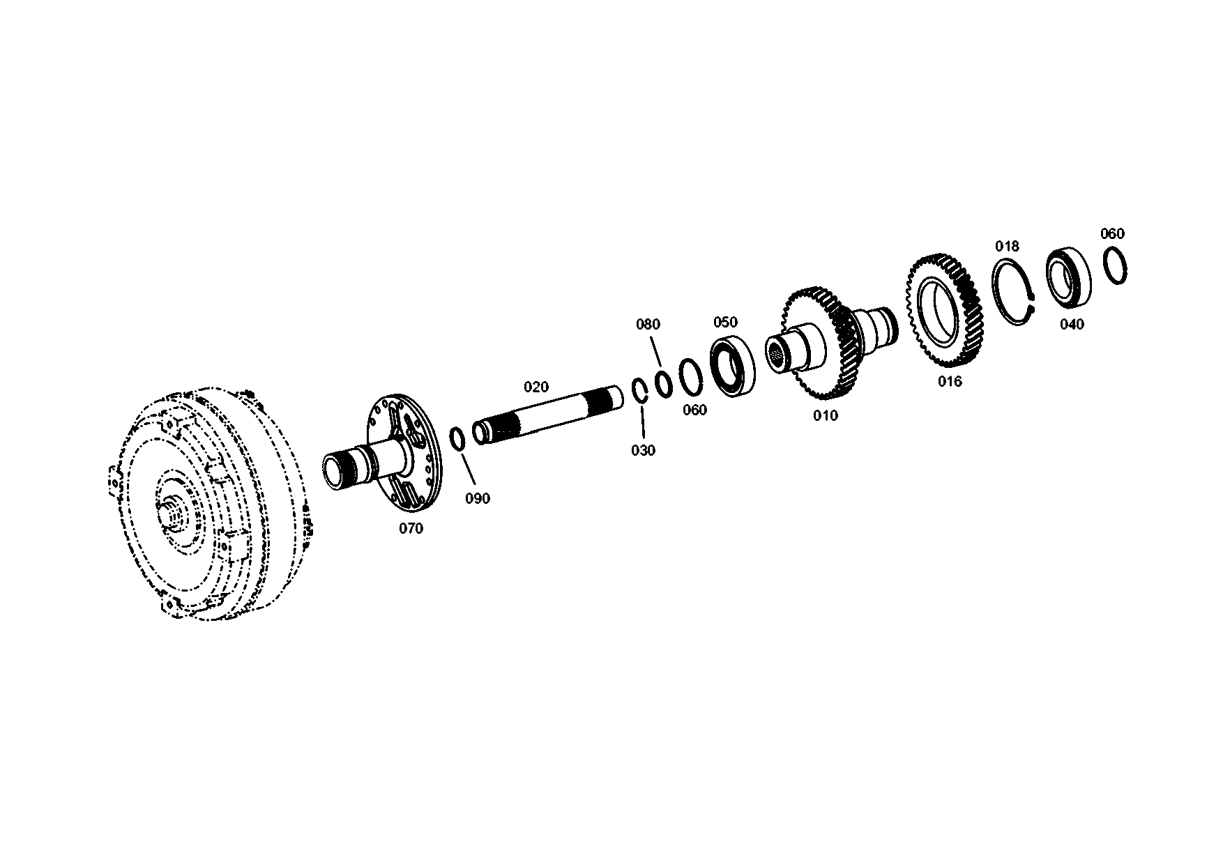 Technical drawing of MAN 89200221032 CIRCLIP with dimensions and layout