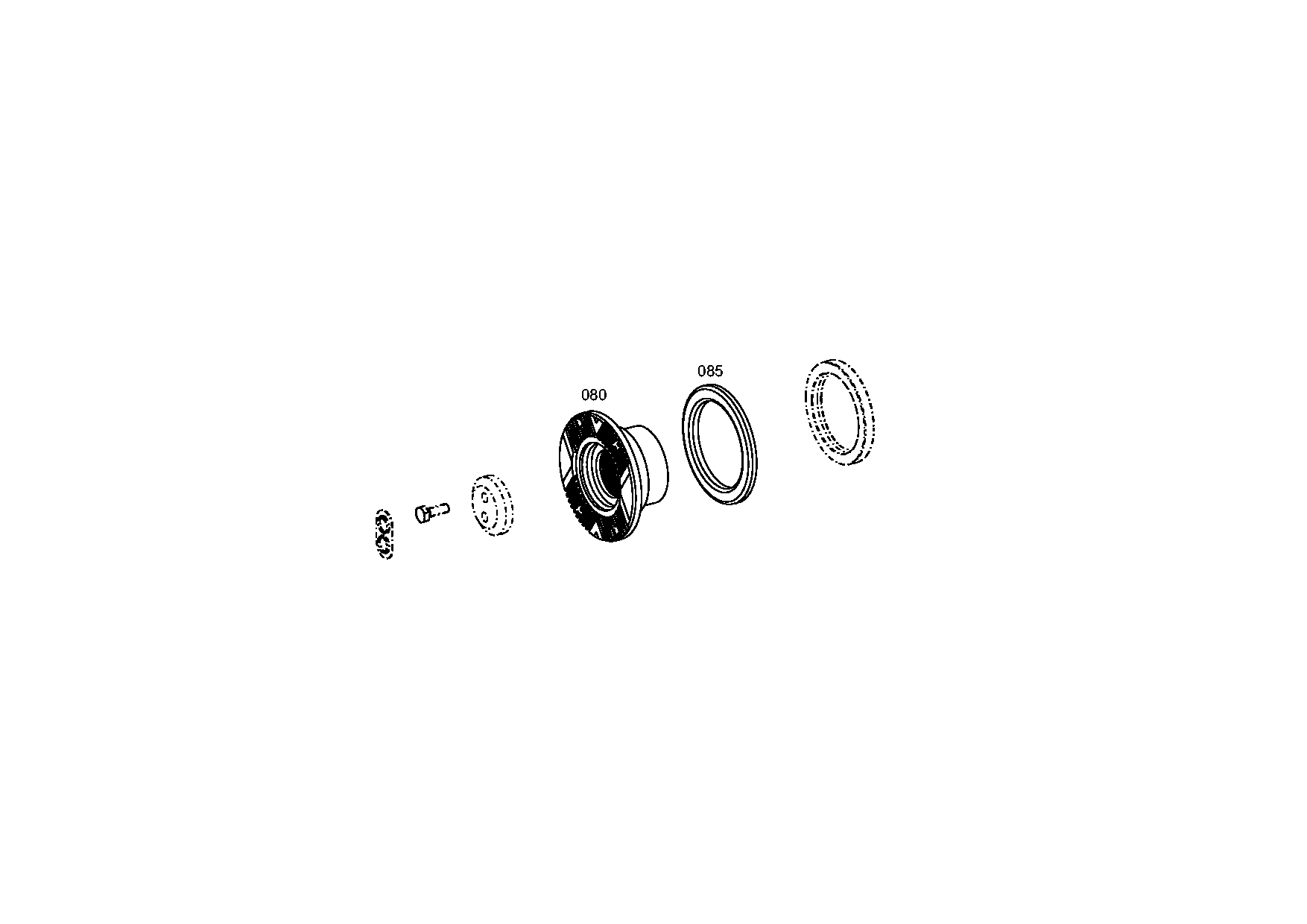 drawing for MANNESMANN-DEMAG BAUMASCHINEN 6089293 - OUTPUT FLANGE (figure 3)