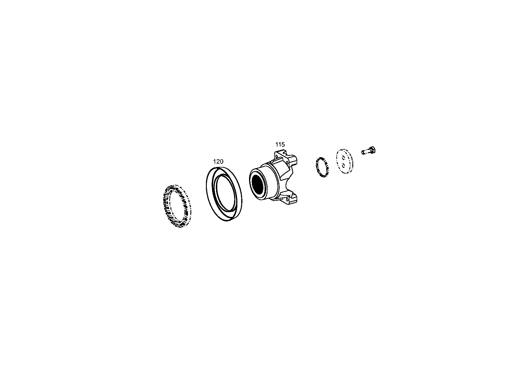 drawing for JOHN DEERE T171729 - END YOKE (figure 4)