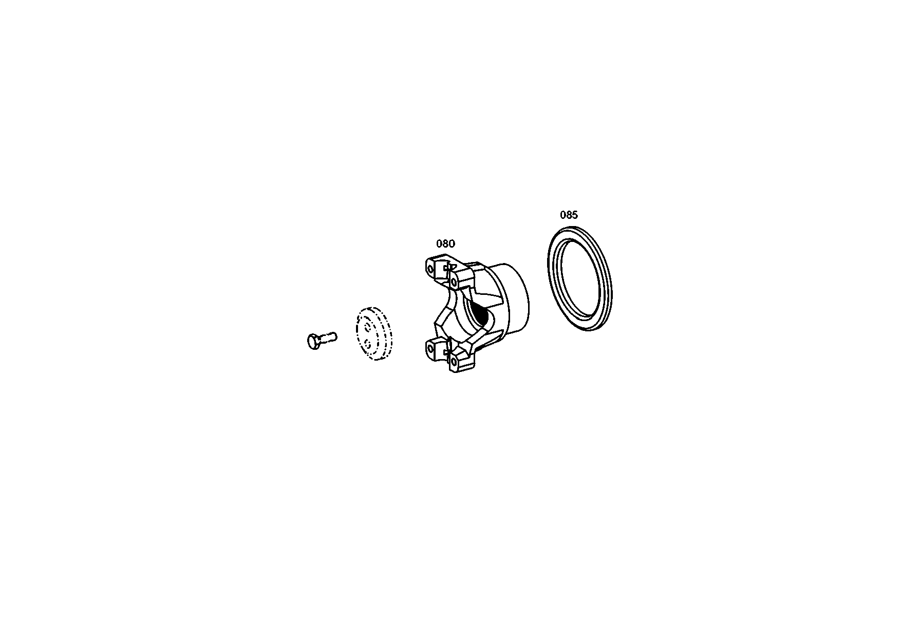 drawing for JOHN DEERE T242438 - END YOKE (figure 1)