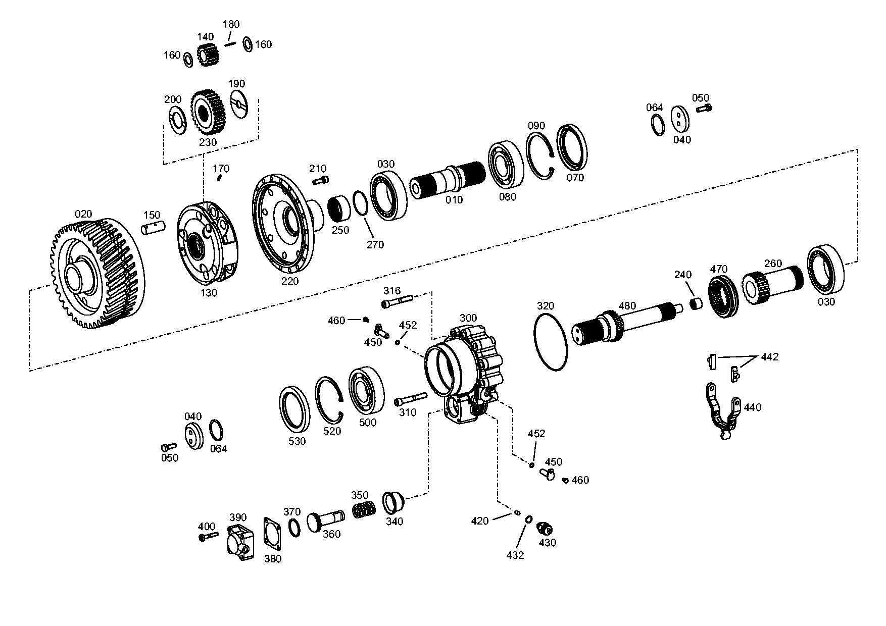 drawing for JOHN DEERE AT259370 - OUTPUT SHAFT (figure 1)