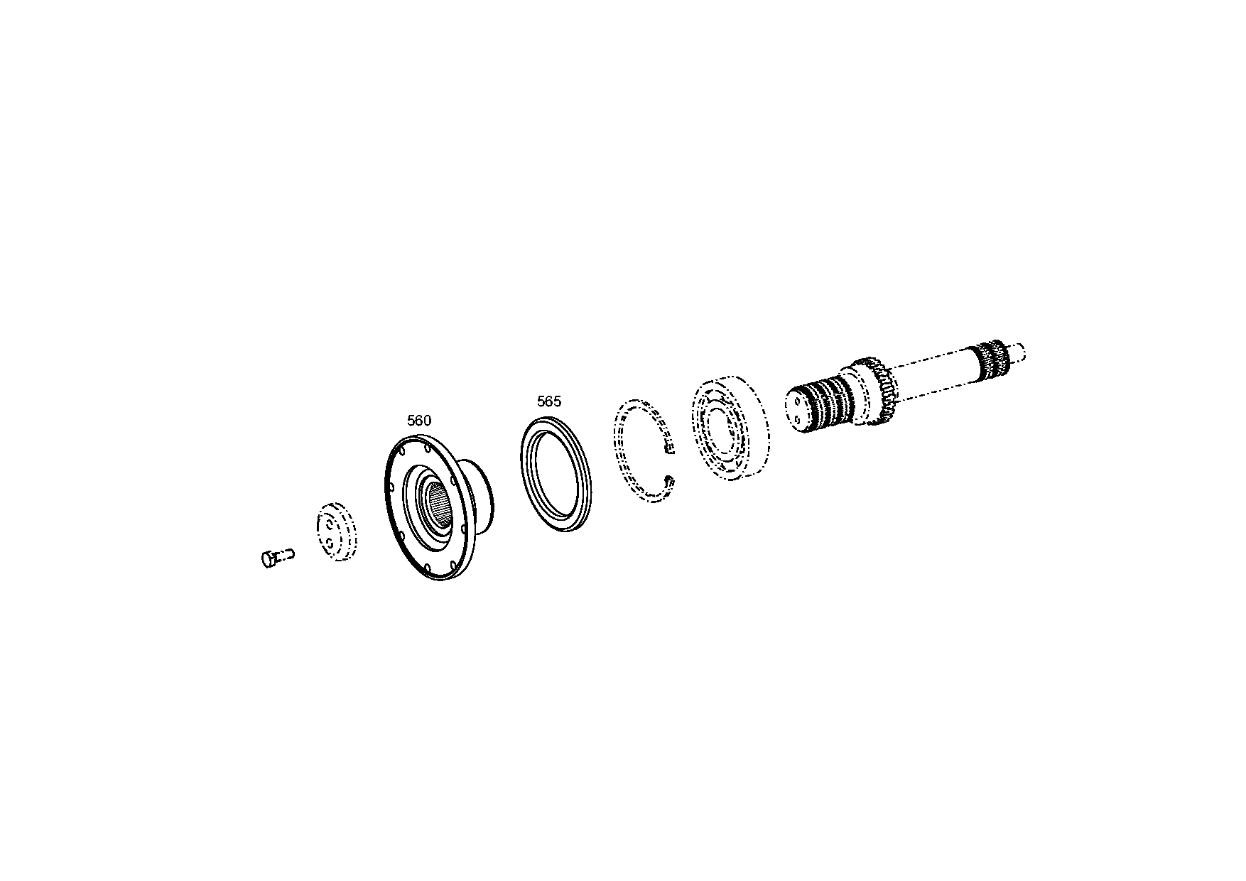 drawing for DOOSAN 511389 - OUTPUT FLANGE (figure 5)