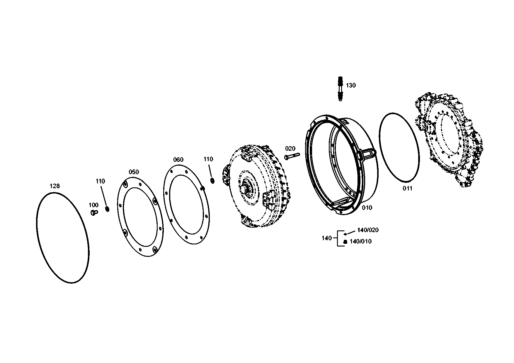 drawing for LIUGONG 852011071 - FLEX PLATE (figure 2)