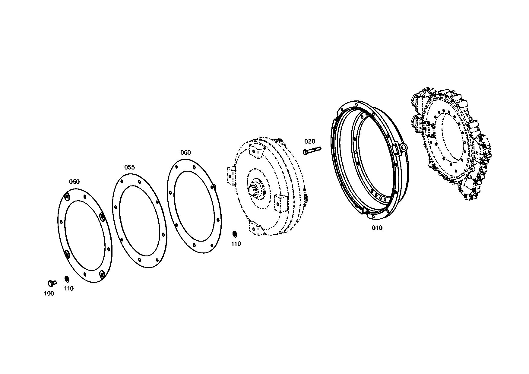drawing for LIUGONG 852011071 - FLEX PLATE (figure 3)