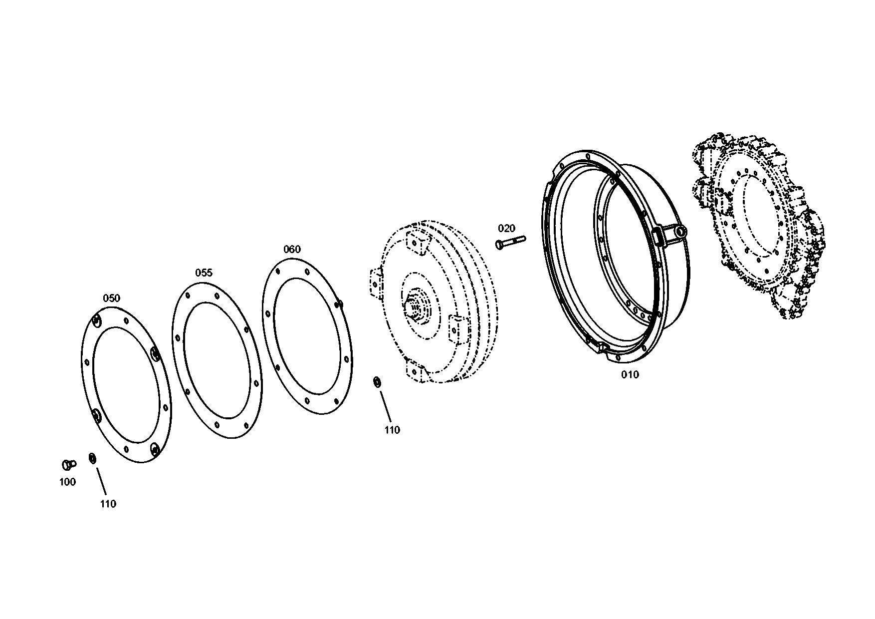 drawing for LIUGONG 852011071 - FLEX PLATE (figure 4)