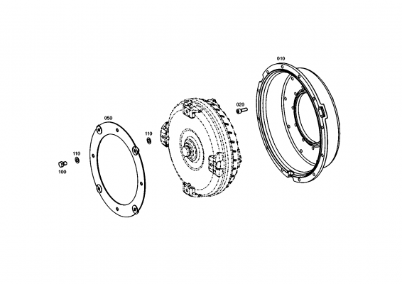 Technical drawing of Hyundai Construction Equipment ZGAQ-03839 CONNECTOR with dimensions and layout
