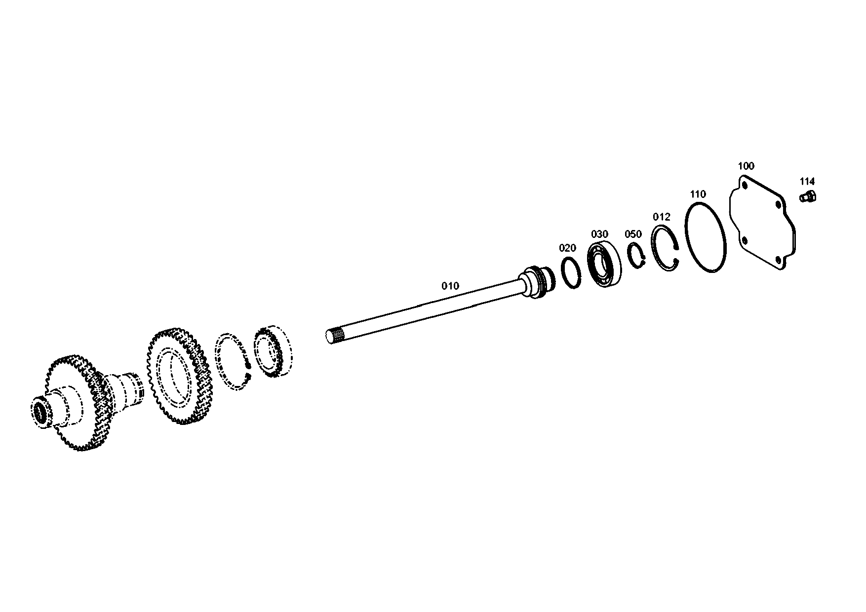 drawing for MANNESMANN-DEMAG BAUMASCHINEN 15272613 - RETAINING RING (figure 4)