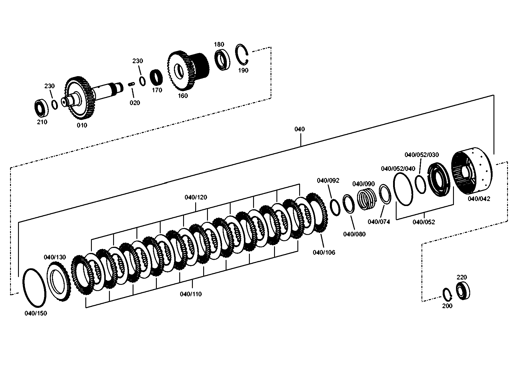 drawing for JOHN DEERE T294889 - SHAFT (figure 1)