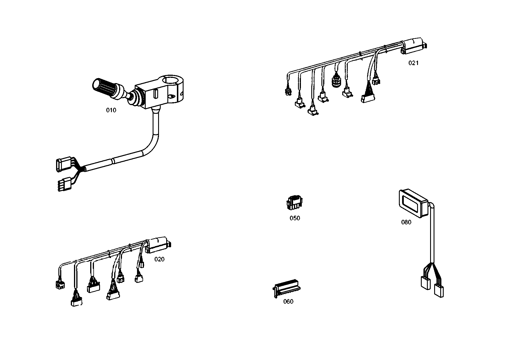 drawing for LINDE AG 14113810334 - CABLE OFF-ROAD (figure 2)