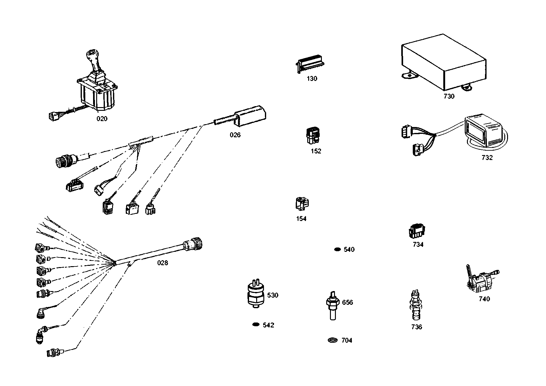 drawing for JOHN DEERE AT194500 - CONTROL UNIT (figure 1)