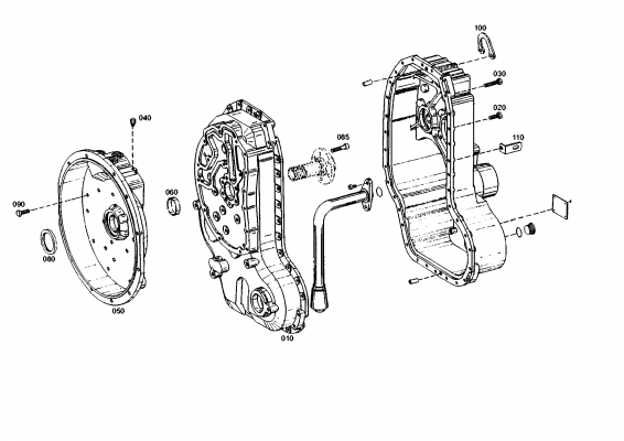 drawing for JOHN DEERE T154129 - HOUSING (figure 1)