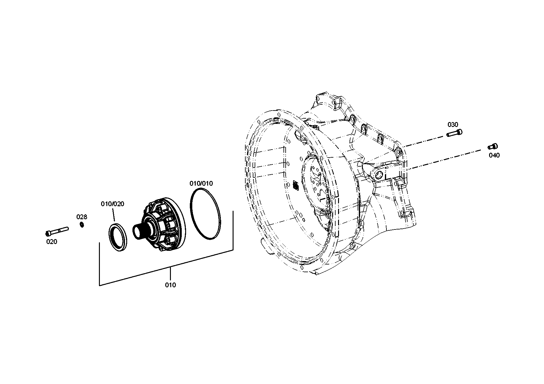 drawing for JOHN DEERE AT440858 - PUMP (figure 1)