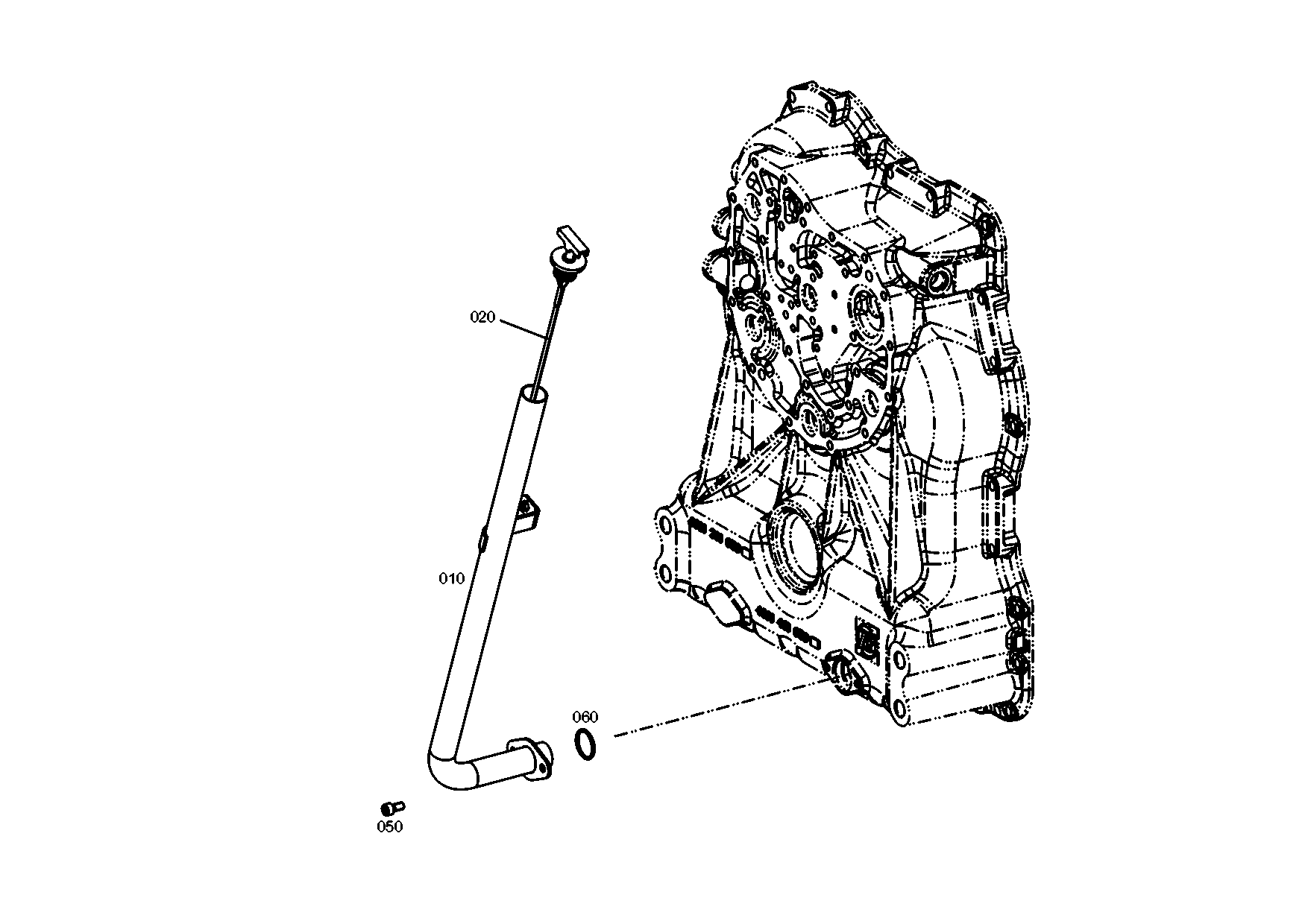 drawing for DOOSAN A453377 - OIL DIPSTICK (figure 1)