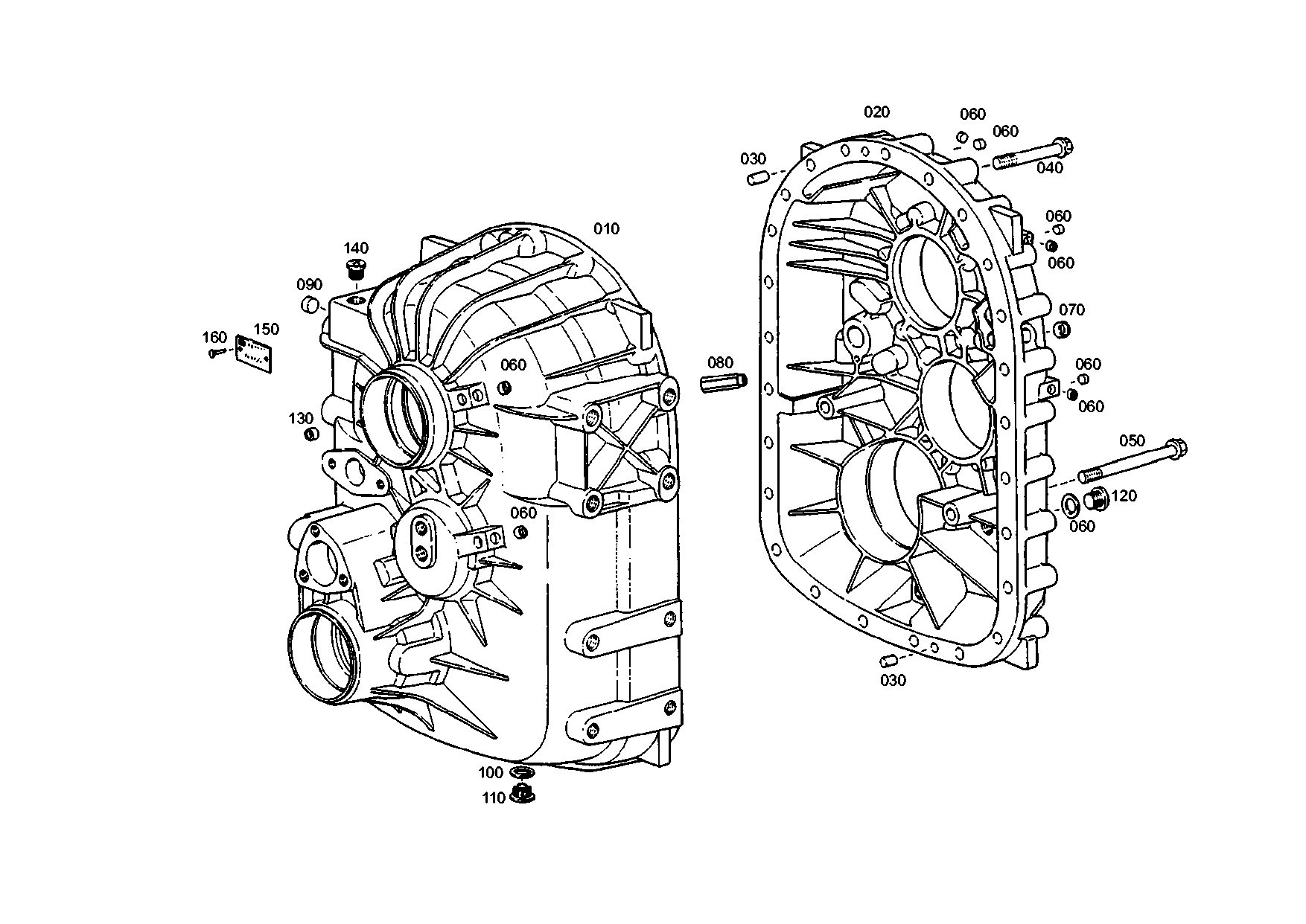 drawing for OSHKOSH 170750210002 - HOUSING REAR SECTION (figure 1)