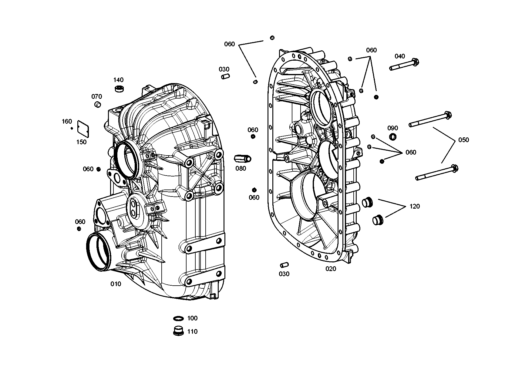 drawing for OSHKOSH 170750210002 - HOUSING REAR SECTION (figure 3)