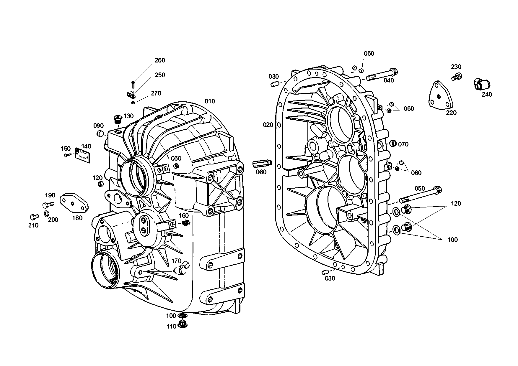 drawing for MAGNA STEYR 170750210041 - HOUSING (figure 1)