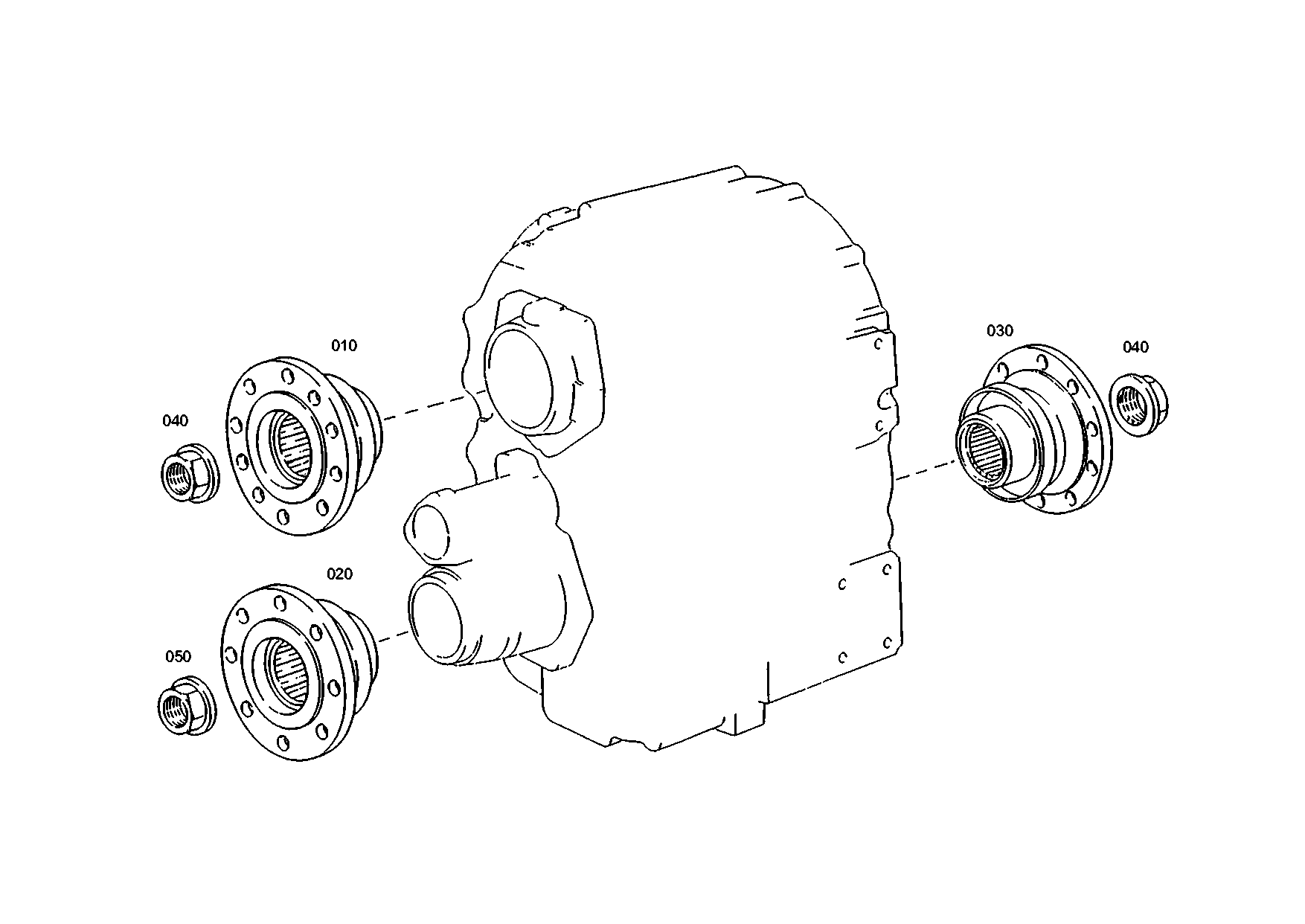 drawing for MAGNA STEYR 1-21-225-037 - FLANGE (figure 2)