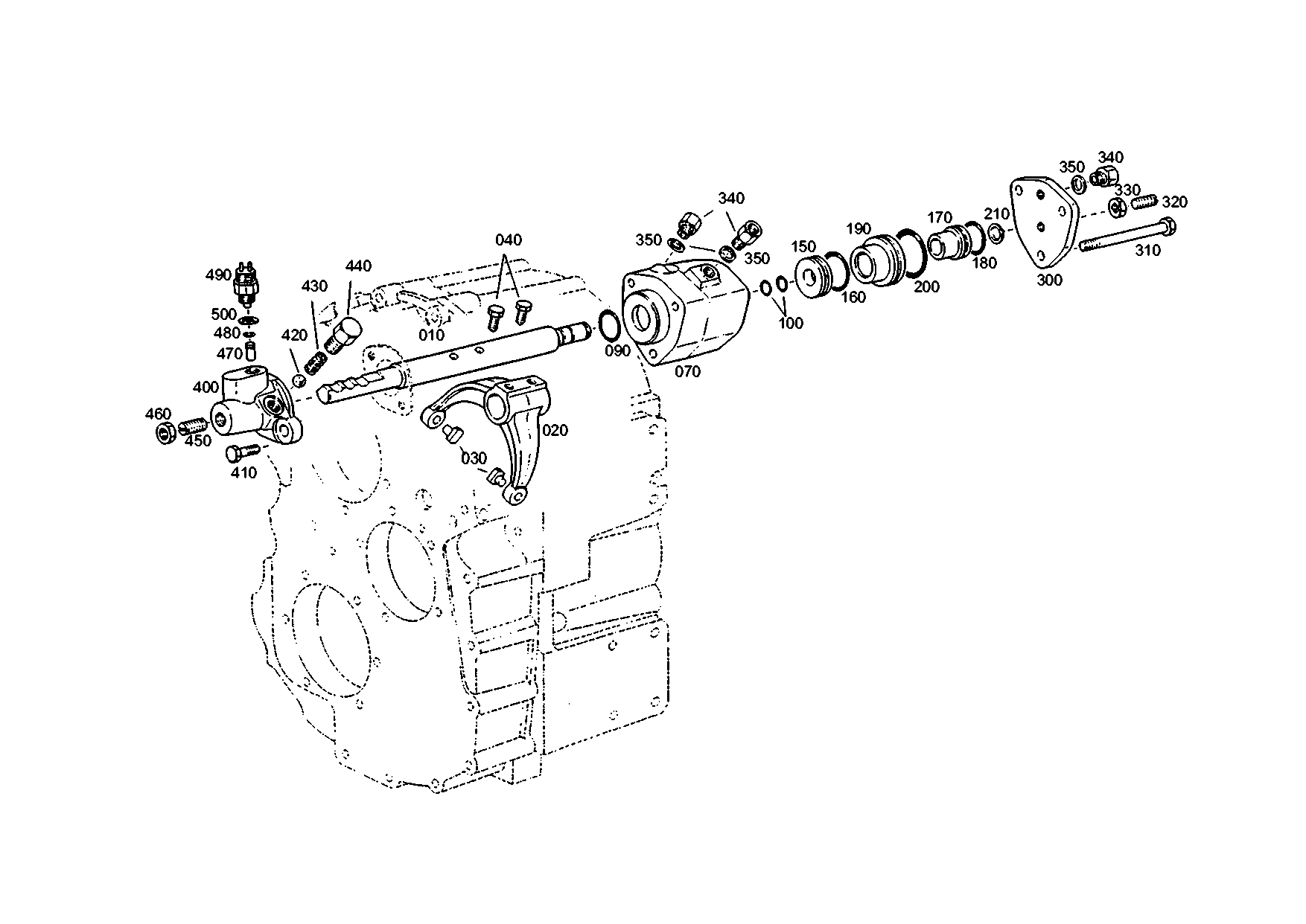 drawing for RABA 171200240018 - SHIFT CYLINDER (figure 1)