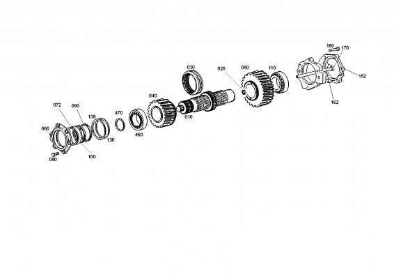 drawing for SCANIA 1357775 - INPUT GEAR (figure 1)